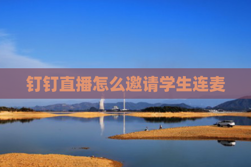 钉钉直播怎么邀请学生连麦